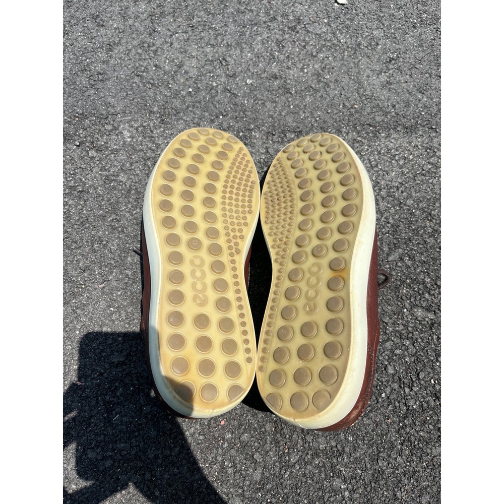 ECCO Soft 7 Mens Brown Leather Low Top Sneakers Size 43 US 9-9.5 - Picture 6 of 7